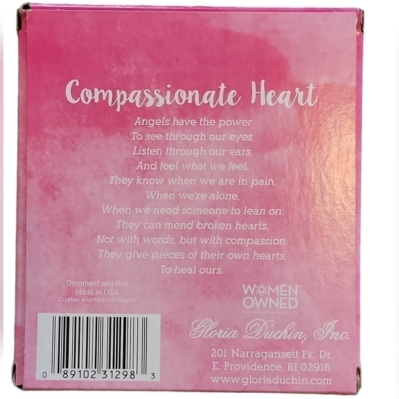 Gloria Duchin Pewter Ornaments Angels Of Gratitude. Compassionate Heart - Picture 4 of 4